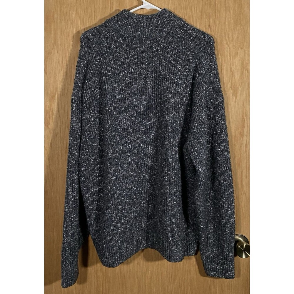 Abercrombie & Fitch Men’s XL Tall 1/4 Zip Mock Neck Sweater Grandpa Oversized - Picture 2 of 8